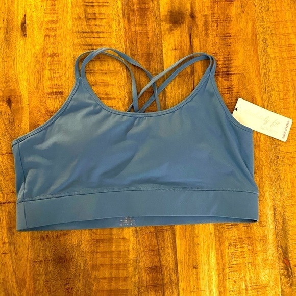 VOGO Athletica Absolutely Fit sports bra plus size with pads periwinkle blue NEW - Picture 1 of 5